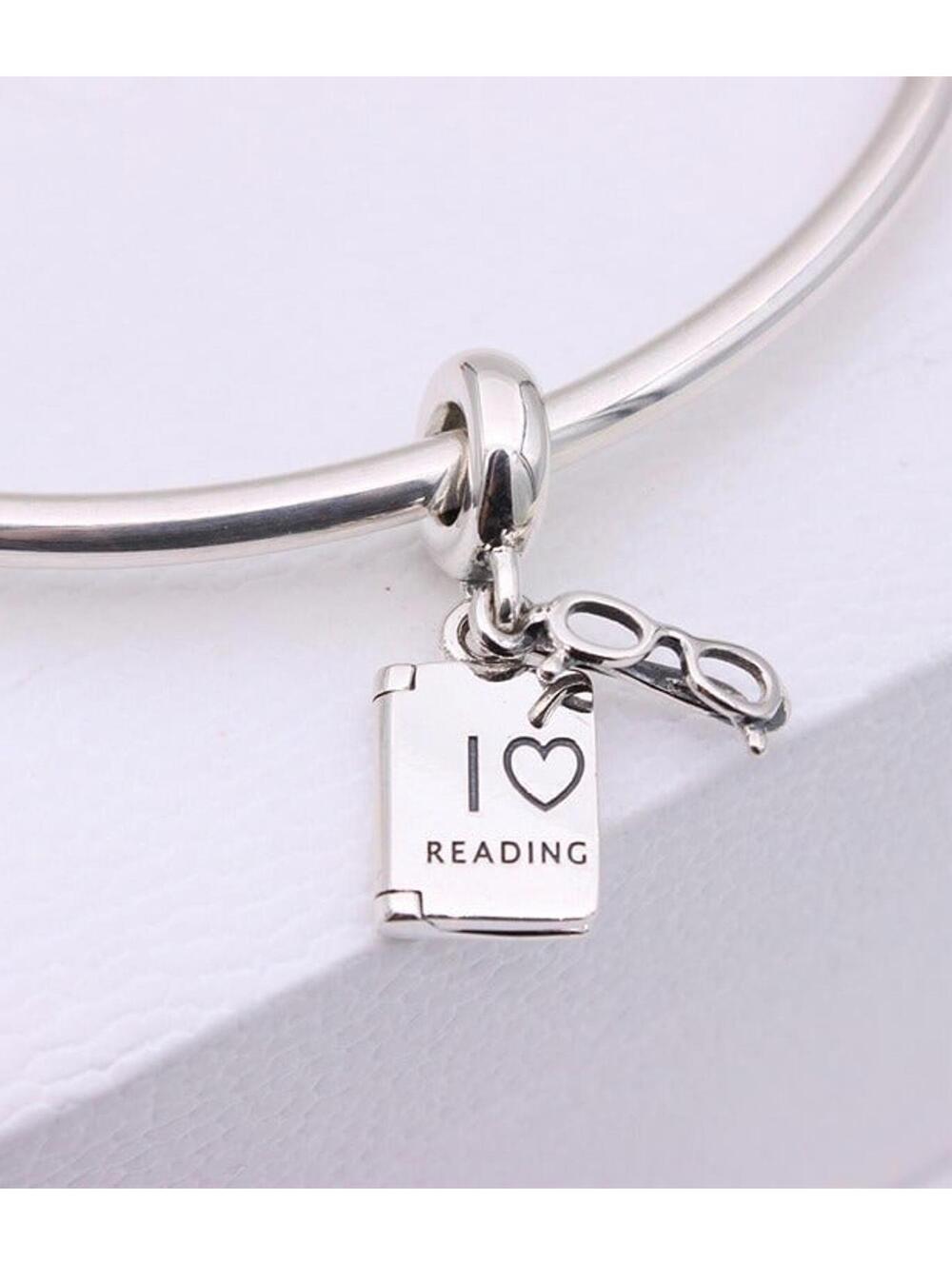 New PANDORA I Love Reading Dangle Bracelet Charm